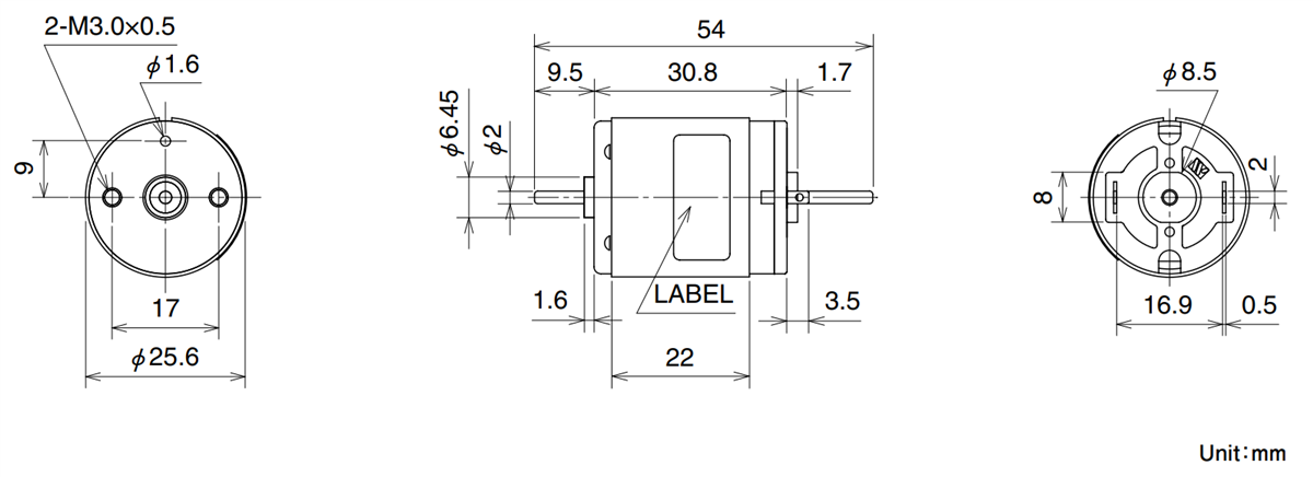 Minebea Standard Round Brush DC Motors
